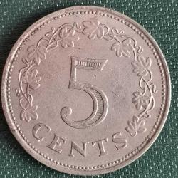 MALTA  1972  5  CENT