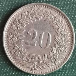 İSVİÇRE  1943  20 RAPPEN