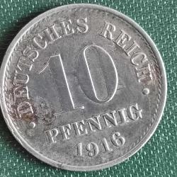 ALMANYA  1916 G     10   PFENNING