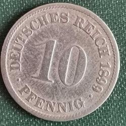 ALMANYA  1899 D     10   PFENNING