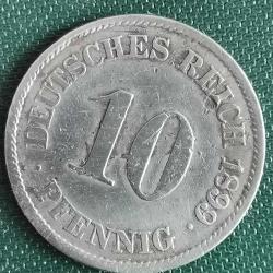 ALMANYA  1899 J     10   PFENNING