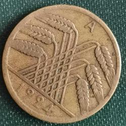 ALMANYA  1924 A     10   PFENNING