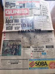 Güneş Gazetesi - Turkish Newspaper - 19 Eylül 1982 - Cumhurbaşkanı seçimi ve referandum yazan Güneri Cıvaoğlu Başmakale - NBC iddiası Mehmet Ali Ağca'nın arkasında KGB var - İstanbul'u ilkel insanlar bastı Yor'un öyküsü adlı filmin sanatçıları Fotoğrafı - Kenan Evren kasımda anayasa oylaması ile birlikte Cumhurbaşkanı seçilecek - Bedri Koraman danışma meclisinde karikatür - Kenan Evren Afgan göçmen köyünü gezdi - Kıbrıs'taki Melkonyan şatosu  Ermeni terör üssü mü gerçek bir kolej mi - Altın portakal için 8 film yarışacak Çiçek Abbas'ta bu filmler arasında - Prenses Grace'in cenaze töreninde Prens Rainier gözyaşlarını tutamadı fotoğraf - Paris'te Atatürk Kültür merkezi açıldı - her ders kitabında Atatürk'ün gençliğe hitabesi yer alacak - ilericilik gericilik tekelleri de aşılmaktadır yazan Çetin Altan - Vatikan Babaları - at yarışları - televizyonda bugün - Galatasaray Sarıyeri 2-1 mağlup etti - Tanrı Maradona'yı korusun - hayırlı olsun Fenerbahçe stadı bugün açılıyor fotoğraf