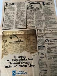 TERCÜMAN GAZETESİ - DOĞUM GÜNÜ HEDİYESİ (TURKISH NEWSPAPPER)  - 8 MART  1983 - SADECE DÖRT SAYFADIR -Helmut Kohl-İlhan Bardakçı-Rauf Tamer-Zülkü Erer-Ahmet Cemil Camgöz-Halil Özkan-Erol Deneç-Roger Caille-Georges Honet-Referanduma katılmayanlar mahkemeye veriliyor-Avrupa solu darbe yedi-AETye karşı yumuşadık-Diskoteklerde uyuşturucu operasyonları sürüyor-Atatürkü Sovyet yazarlarından öğrendi böyle oldu-Batıda ekonomik krizin faturasını işçiler ödüyor-Petrolde fiyat ile üretimin düşürülmesi kararlaştırıldı-İş Bankası kurulduğu günden beri tasarruf diyordu bugün de tasarruf diyor-Bir gecelik aşk-Korkulu rüyalar genellikle 3 yaşından sonra görülür-Gereğinden fazla vitamin almak tehlikeli olabilir-Domatesin kabuğunu soyma-Sağlığımız ve biz-Kalp neden zayıflar-TVde günün filmi Kahramanlar Cehennemi
