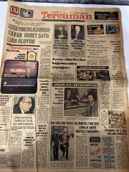 TERCÜMAN GAZETESİ - DOĞUM GÜNÜ HEDİYESİ (TURKISH NEWSPAPPER)  - 27 NİSAN 1977 - SADECE DÖRT SAYFADIR -Bülent Ecevit-Necmettin Erbakan-Ahmet Kabaklı-Rauf Tamer-Nazlı Ilıcak-Sadettin Çulcu-Şükrü Er-Osman Kibar-Kadriye Taner-Sebahattin Çebi-Seyit Özgören-İŞÇİ EMEKLİLERİNDE TAVAN ÜCRET 5570 LİRA OLUYOR-AYSOY MARDİN DEN BAĞIMSIZ ADAY OLACAĞIM-FİRARİ AV DEVAM EDİYOR-BİR İTALYAN TURİST HİLTON DA 2 MİLYON LİRALIK SAHTE DÖVİZLE YAKALANDI-ÇAĞLAYANGİL YARIN BİTOS İLE GÖRÜŞECEK-TÜRKİYE GERÇEĞİ VE ULUSLARARASI TEDHİŞ ÖRGÜTLERİNİN İŞBİRLİĞİ-GELECEĞİN KADROSU-GRUP SÖZLEŞMESİ ÜCRET ADALETSİZLİĞİNİ ORTADAN KALDIRIR-ORTA DERECELİ OKULLARDA 6 3 YA DA 7 2 ALAN ÖĞRENCİ SINIF GEÇEMEYECEK-BERMUDA ÜÇGENİNİN ESRARINI ÇÖZMEK İÇİN ABD İLE SOVYET RUSYA İŞBİRLİĞİ YAPACAK-TÜRK HALKI MACERACI DEĞİLDİR-16 YIL SONRA SALİM BAŞOLU YARGILIYORUZ-BAŞOL KENDİSİNİ KADI KARAKUŞ GİBİ GÖRMEKTEDİR-ÖN SEÇİM SON SEÇİM-OKUYUCULARIMIN KALEMİNDEN