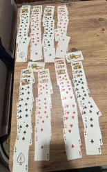 Vintage Vega Casino Çift Deste Bordo ve Larcivert Oyun Kağıdı ve Özel Deri Kılıfı