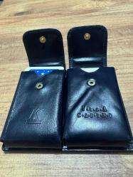 Vintage Vega Casino Çift Deste Bordo ve Larcivert Oyun Kağıdı ve Özel Deri Kılıfı