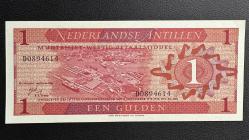 Hollanda Antilleri 1 Gulden 1970. Çil. Tedavül.