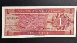Hollanda Antilleri 1 Gulden 1970. Çil. Tedavül.
