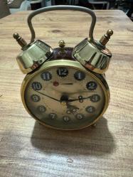 Antika Klasik Kurmalı Masa Saati - Retro Tasarım Çalışır durumda