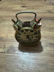 Antika Klasik Kurmalı Masa Saati - Retro Tasarım Çalışır durumda