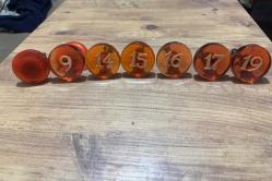 Antika / Retro Numaralı Bakalit Kapı Kulpları 7 Adet