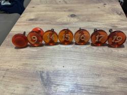 Antika / Retro Numaralı Bakalit Kapı Kulpları 7 Adet