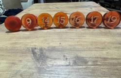 Antika / Retro Numaralı Bakalit Kapı Kulpları 7 Adet