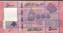 Lübnan 2001 5000 Livre Çil