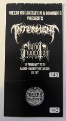 INTERMENT & BURIAL INVOCATION * 15 ŞUBAT 2020 * KONSER BİLETİ