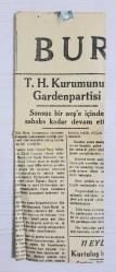 1942 TÜRKİYE B. M. MECLİSİ DAMGALI, BURSA MEBUSU NEVZAT AYAS'A GÖNDERİLMİŞ, ATATÜRK PULLU BURSA GAZETESİ.
