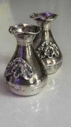 900 AYAR GÜMÜŞ ÇİFT DÖNEM ESKİ VAZO