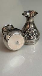 900 AYAR GÜMÜŞ ÇİFT DÖNEM ESKİ VAZO