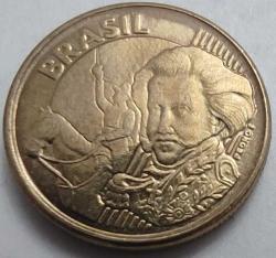 Brezilya 2018 10 Centavos I. Pedro Portreli Bakır Kaplı Çelik Çil