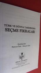 TÜRK VE DÜNYA TARİHİNDEN SEÇME FIKRALAR