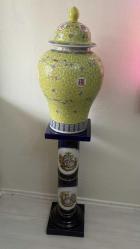 19 YÜZYIL KIRMIZI DAMGALI ÇİN VAZOSU