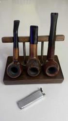 Ahşap Pipo Seti ve Çakmak