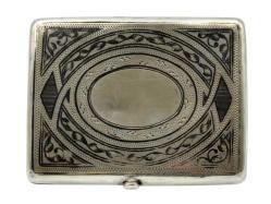 Rus Yapımı Savatlı 84 Damgalı Gümüş Tütün Tabakası AOB1064