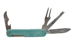 Mavi Sap 6 Fonksiyonlu Eski Cep Çakısı AOB1180