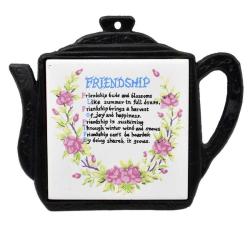 Pirinç Çerçeveli Seramik Dekoratif Yazılar AOB1286