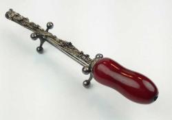 Osmanlı Sıkma Kehribar Ermeni Usta Telkari Gümüş Sigara Ağızlığı AOB150