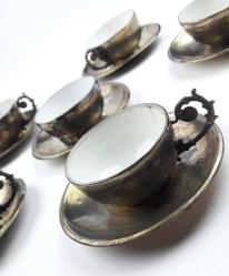 Osmanlı Gümüş Fincan Takımı AOB159