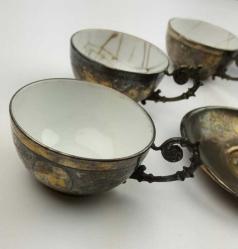 Osmanlı Gümüş Fincan Takımı AOB159