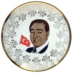 Adnan Menderes Portreli Duvar Tabağı AOB1620