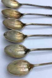 Antika Eski Gümüş Çay Kaşığı Seti (6 Adet) AOB1733