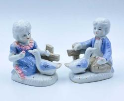 Antika Porselen Biblo (İkili) AOB1831