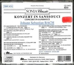 Johann Sebastian Bach *Konzert In Sanssouci * ( İkinci El ) CD Müzik CD1619