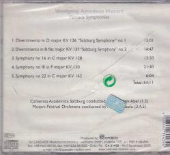 Wolfgang Amadeus Mozart - Famous Symphonies (Sıfır Ürün) CD Müzik CD852