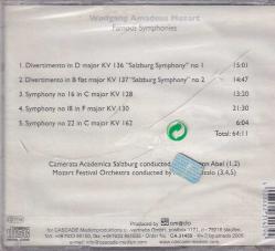 Wolfgang Amadeus Mozart - Famous Symphonies (Sıfır Ürün) CD Müzik CD852