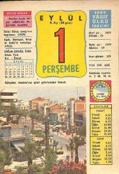 1 Eylül 1983 Takvim Yaprağı - Doğum Günü Hediyesi EFM(N)10021