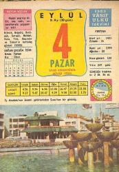 4 Eylül 1983 Takvim Yaprağı - Doğum Günü Hediyesi EFM(N)10024