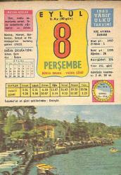 8 Eylül 1983 Takvim Yaprağı - Doğum Günü Hediyesi EFM(N)10028