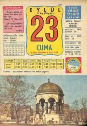 23 Eylül 1983 Takvim Yaprağı - Doğum Günü Hediyesi EFM(N)10043