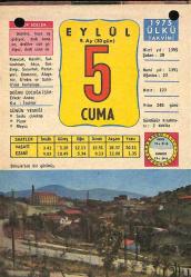 5 Eylül 1975 Takvim Yaprağı - Doğum Günü Hediyesi EFM(N)10402