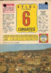 6 Eylül 1975 Takvim Yaprağı - Doğum Günü Hediyesi EFM(N)10403