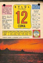 12 Eylül 1975 Takvim Yaprağı - Doğum Günü Hediyesi EFM(N)10409