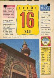 16 Eylül 1975 Takvim Yaprağı - Doğum Günü Hediyesi EFM(N)10412