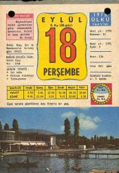 18 Eylül 1975 Takvim Yaprağı - Doğum Günü Hediyesi EFM(N)10414