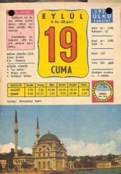19 Eylül 1975 Takvim Yaprağı - Doğum Günü Hediyesi EFM(N)10415