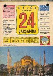 24 Eylül 1975 Takvim Yaprağı - Doğum Günü Hediyesi EFM(N)10420